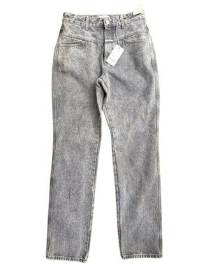 NWT Closed X-Pose Jeans Mid Grey Stonewash Straight Leg High Waist Sz 29 $230